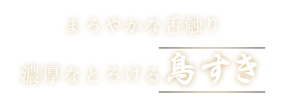 濃厚なとろける鳥すき